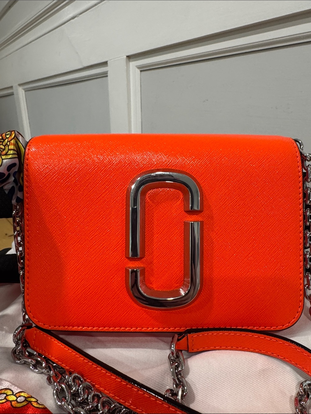 Marc Jacobs Bag Snapshot Small Crossbody Fanny Pack Belt Bag Orange Logo Strap - Picture 5 of 17